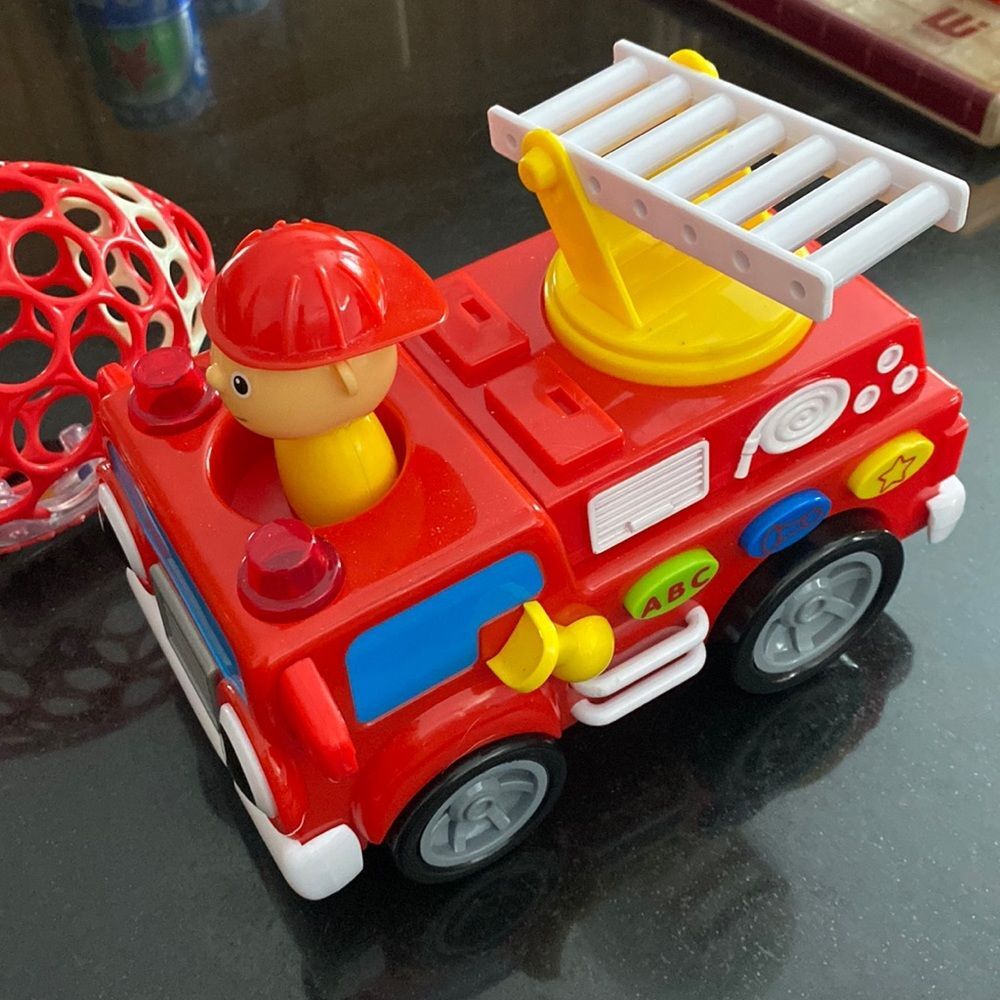 On the go firetruck,, vtech pull and sing …